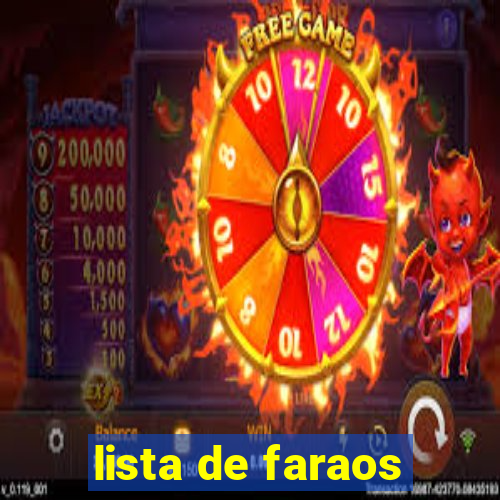 lista de faraos